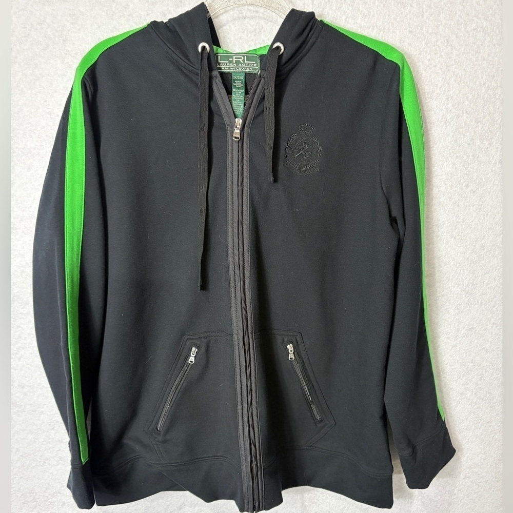 Ralph Lauren Active Black and Green Jacket Size 2X
